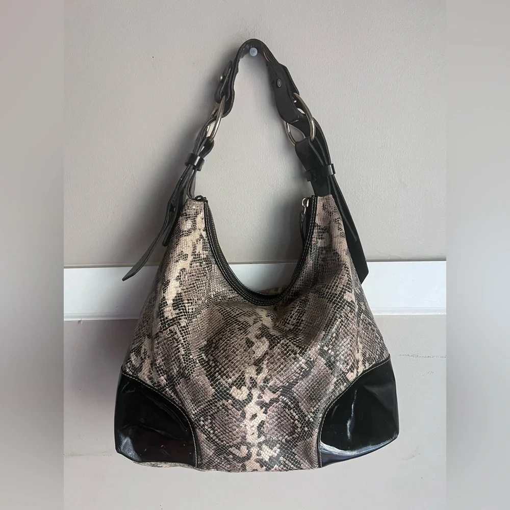 Dooney & Bourke Black and Cream Hobo Bag